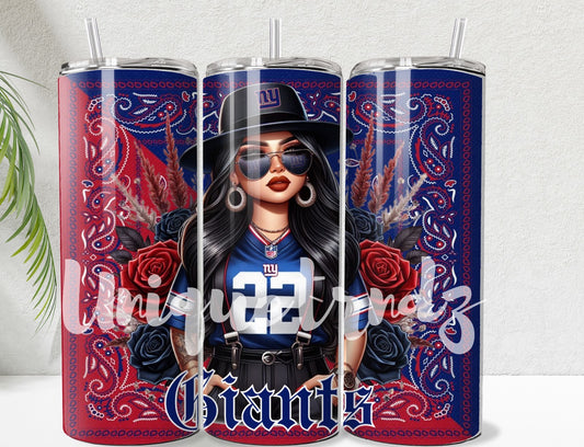 Chicana New York Football Sport Team 20oz Tumbler