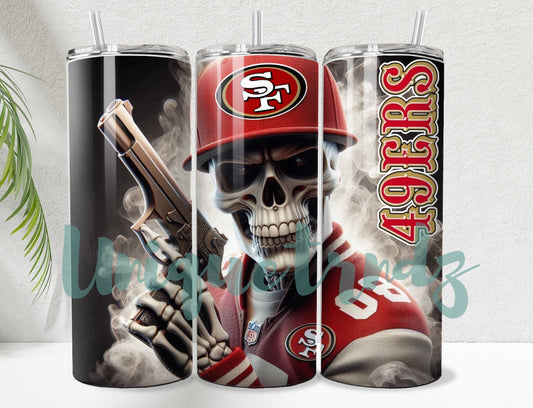 Niner Gang Skull Football Team 20oz Tumbler