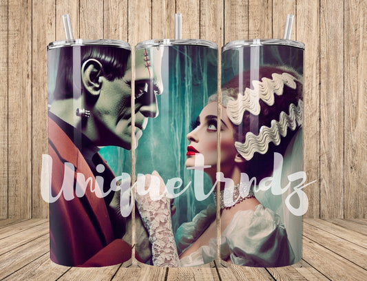 Monster Created Guy with Bride Movie 20oz Tumbler in Color