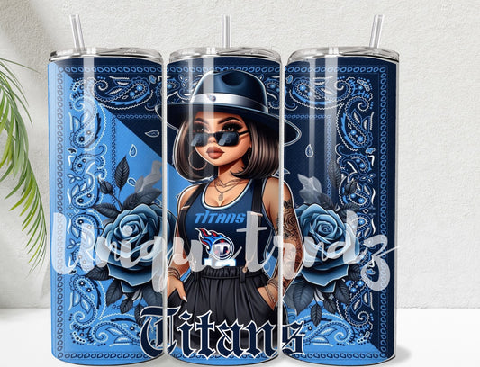 Chicana Tennessee Football Sport Team 20oz Tumbler