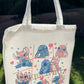 Alien and Girlfriend Canvas Tote Bag