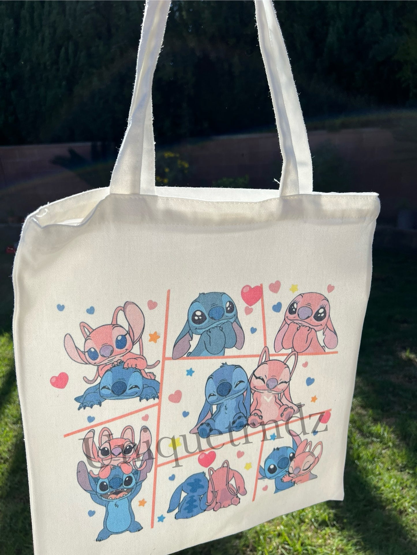 Alien and Girlfriend Canvas Tote Bag