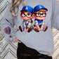 Young Couple baseball fan Crewneck