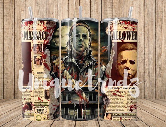 Michael Knife killer story 20oz Tumbler (Glow in Dark)