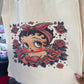 Betty in pink with Roses Canvas Tote Bag