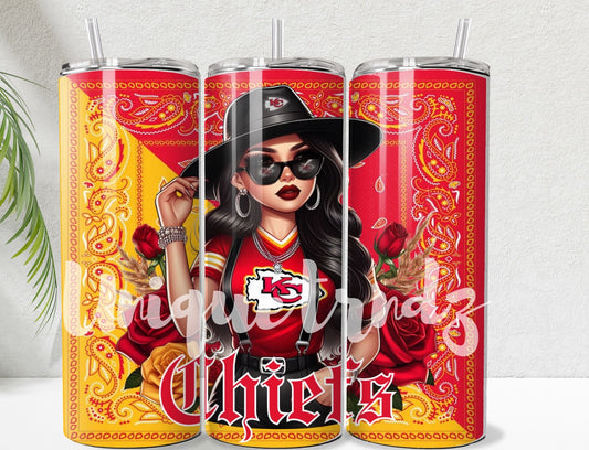 Chicana Kansa Football Sport Team 20oz Tumbler