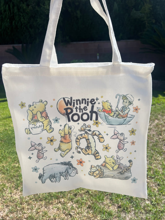 Bear and Friends Canvas Tote Bag