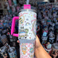 Labubu Pink 40oz Tumbler Handle Dupe (SPEAKER)