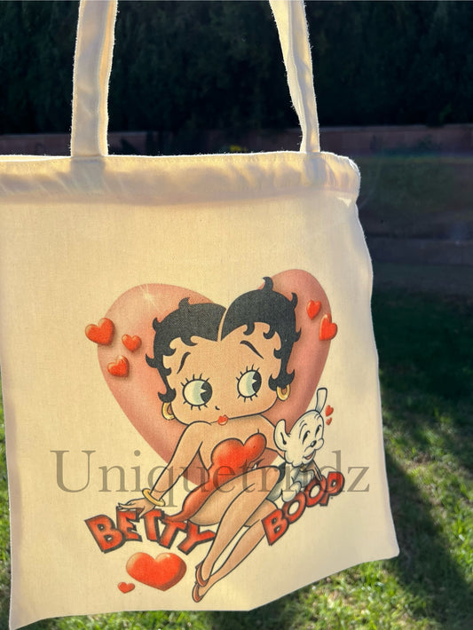 Betty Sexy with dog Canvas Tote Bag