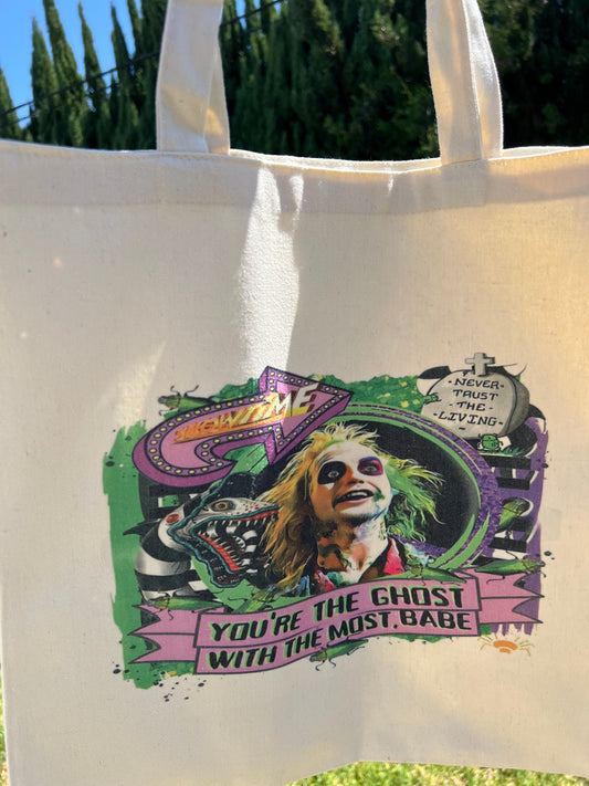 Beetle-Ghost Canvas Tote Bag