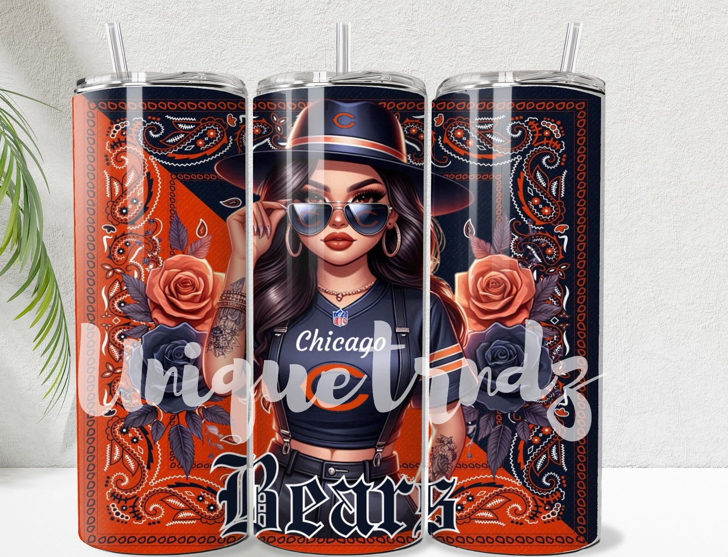 Chicana Chicago Football Sport Team 20oz Tumbler