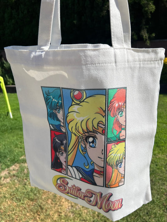 Anime Moon Girls Canvas Tote Bag