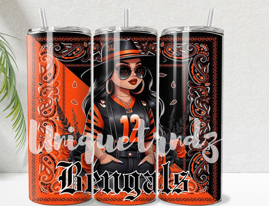 Chicana Cincinnati Football Sport Team 20oz Tumbler