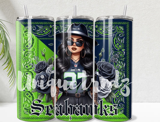 Chicana Seattle Football Sport Team 20oz Tumbler