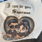 Chicano Couple Superman Canvas Tote Bag