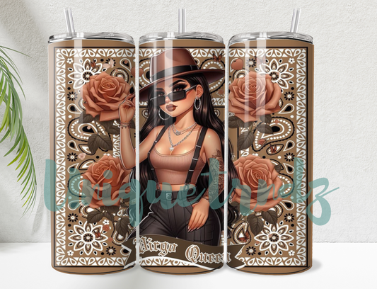 Chicana Girl Bandana Brown 20oz Tumbler