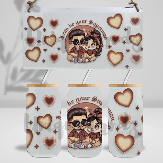 I Can be Your Superman 16oz Glass Cup