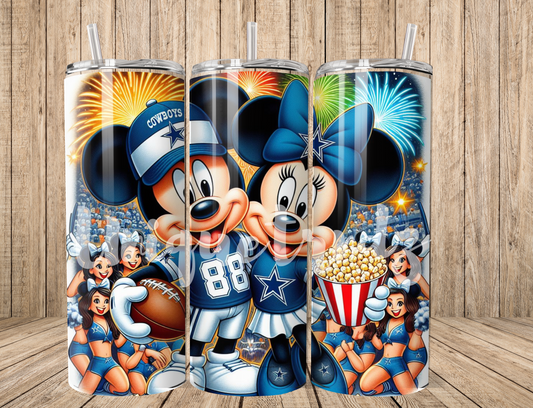 Dallas Mouse Couple Sport Team 20oz Tumbler