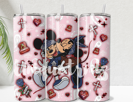Mouse Couple Chicano 20oz Tumbler