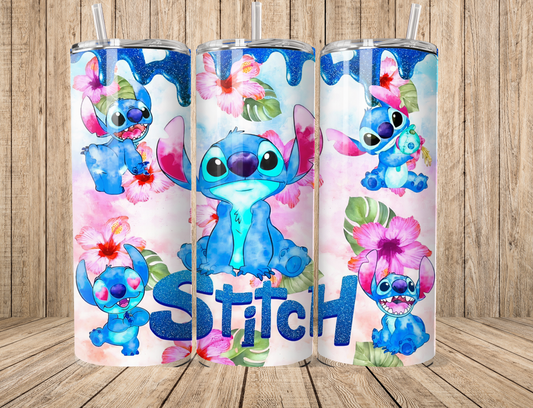 Cute Space Alien With Flowers 20oz Tumbler