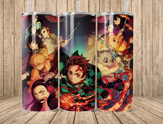 Demon Swords Man Water and Fire 20oz Tumbler