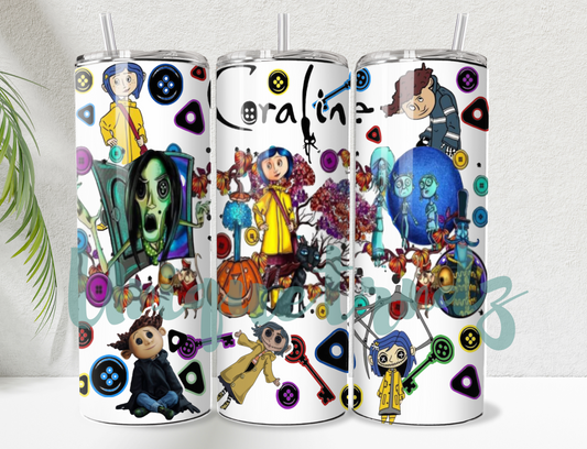 C*raline 20oz Tumbler (Glow in Dark)