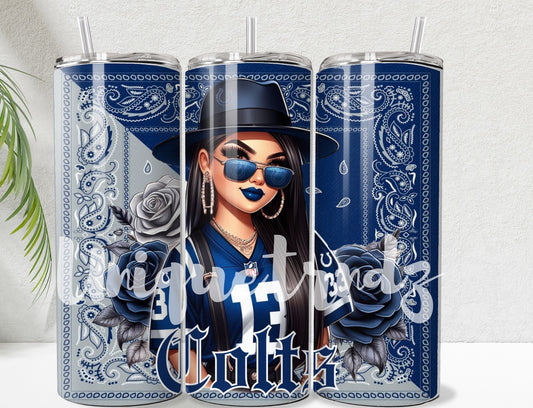 Chicana Indianapolis Football Sport Team 20oz Tumbler