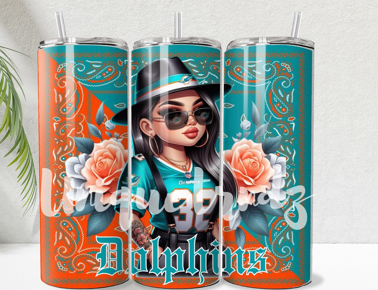 Chicana Miami Football Sport Team 20oz Tumbler