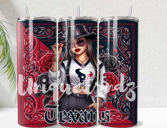 Chicana Houston Football Sport Team 20oz Tumbler