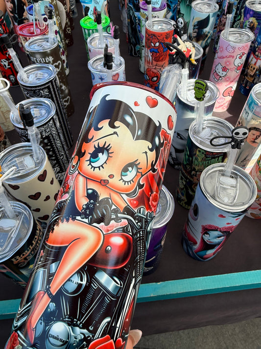 Betty Boo 20oz Tumbler in (Glow in Dark)