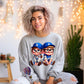 Young Couple baseball fan Crewneck
