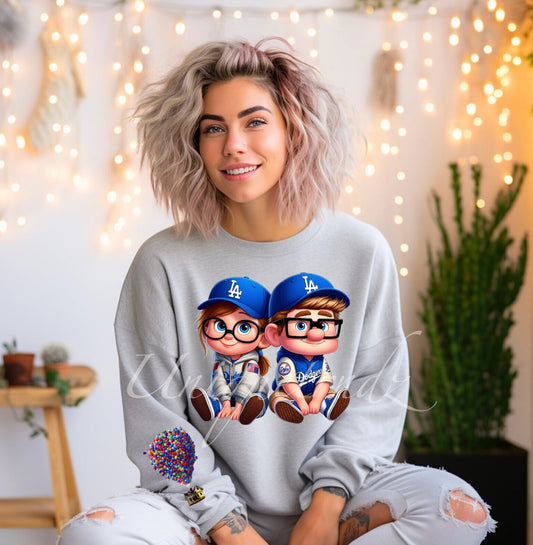 Young Couple baseball fan Crewneck