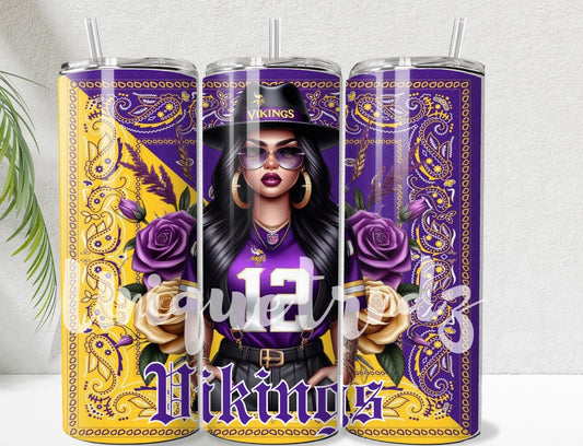 Chicana Minnesota Football Sport Team 20oz Tumbler