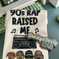 90s Rap Raised Me Canvas Tote Bag
