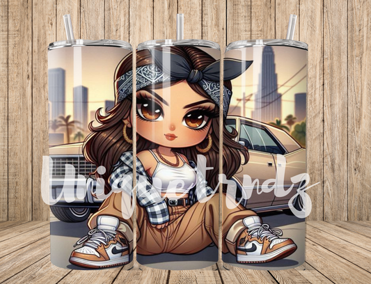 Chicana girl with Dunks 20oz Tumbler