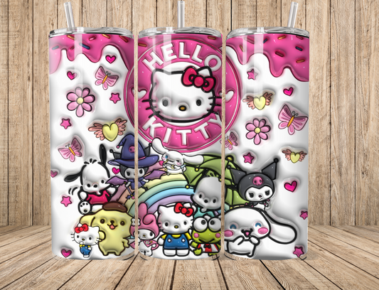 Cute Kawaii Characters 3D Fluffy 20oz Tumbler