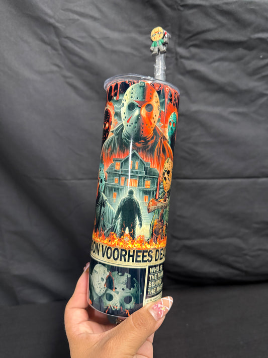 New Jason Straight 20oz Tumbler