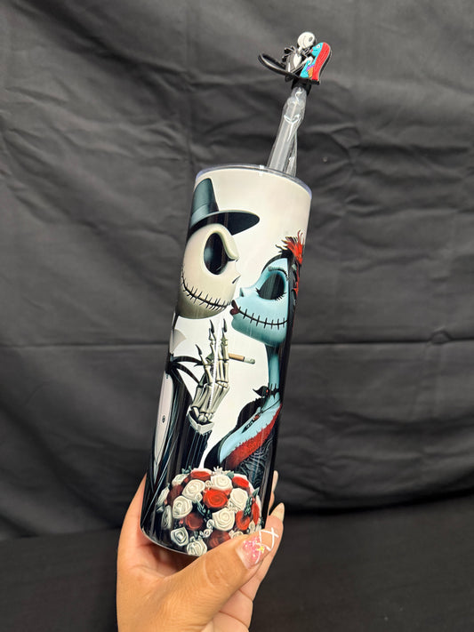 New Jack Groom and Bride Straight 20oz Tumbler