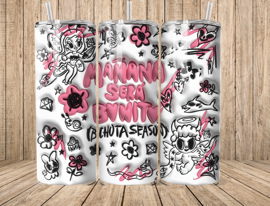 Mañana Spanish Singer in 3D Fluffy 20oz Tumbler