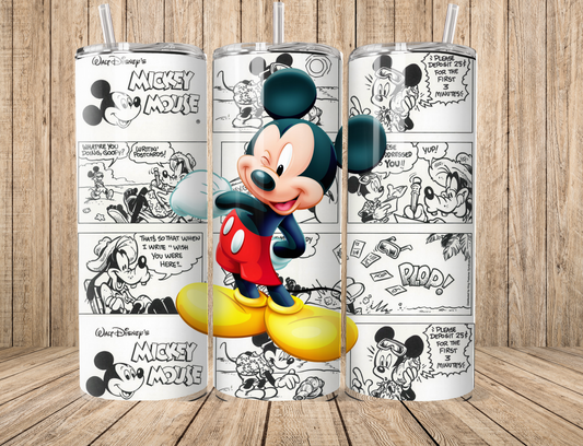 Boy Mouse with Comic Book Style 20oz Tumbler