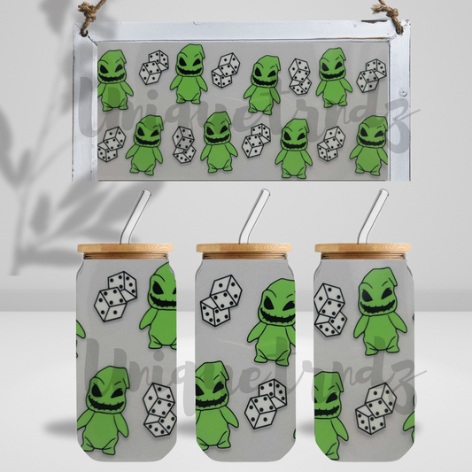 Halloween Boogie Character 16oz Glass cup (Sub)