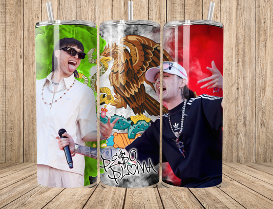 Mexican Singer Pluma with Flag 20oz Tumbler