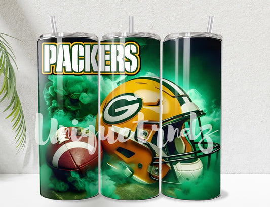 Green Helmet Football Team 20oz Tumbler