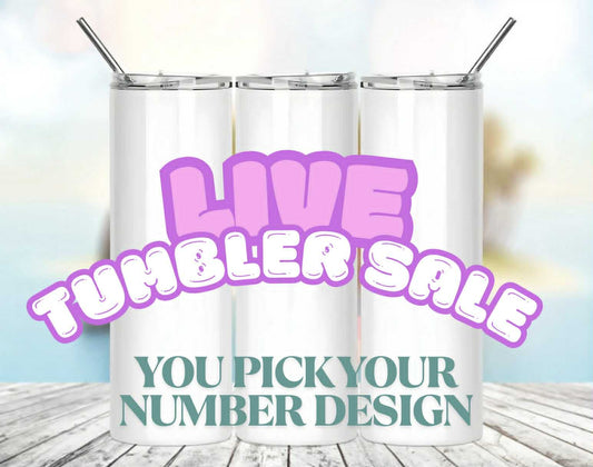 Live Sales on IG Straight 20oz Tumbler (#91-180)