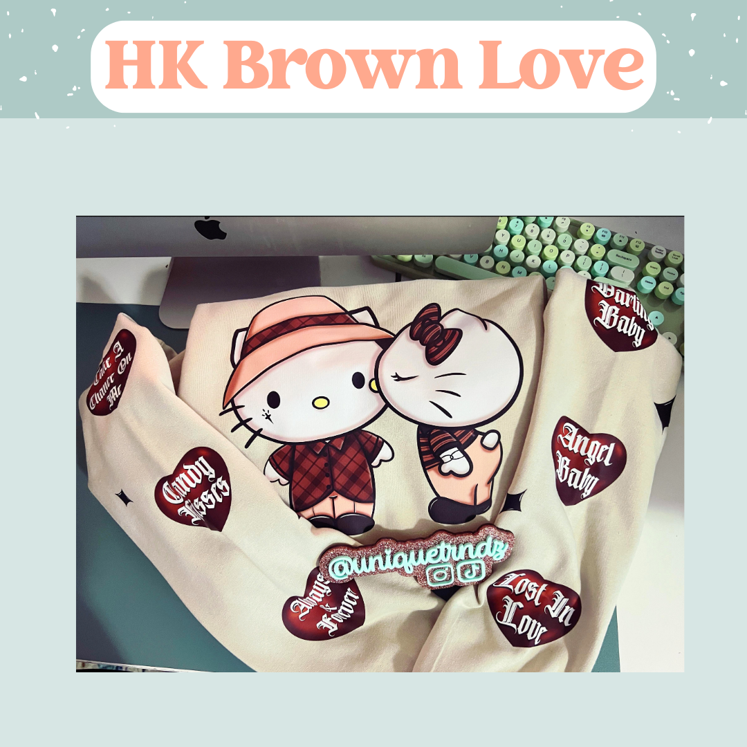 HK Brown Love Crewneck