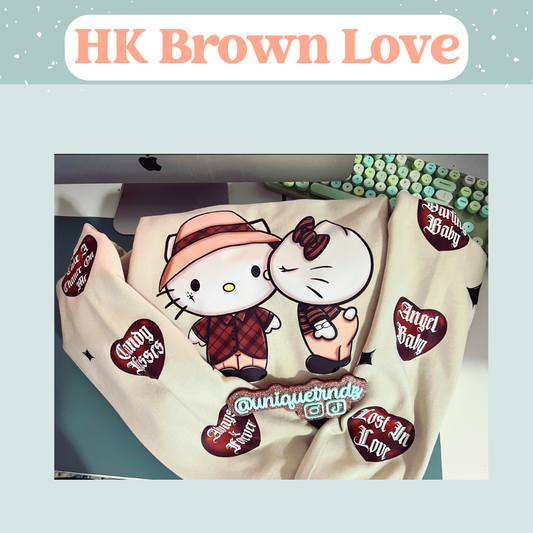 HK Brown Love Crewneck