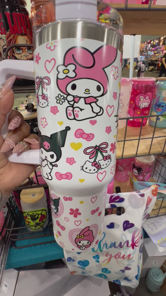 Kitty and Friends 40oz Tumbler Handle Dupe (Speaker)